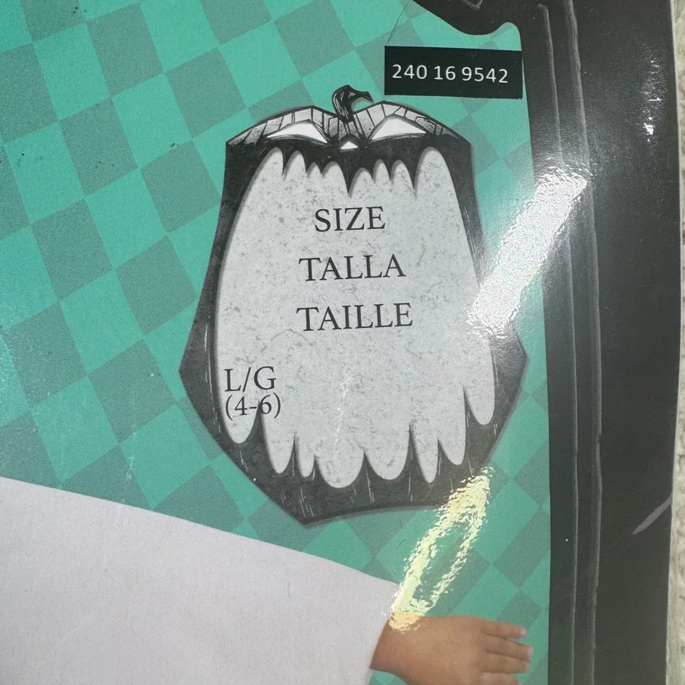 Disguise Zero Nightmare Before Christmas Light Up Costume Size 4-6 Kids White